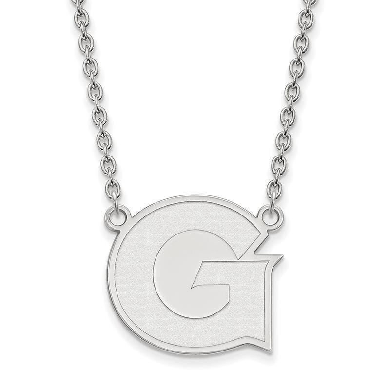 14kw LogoArt Georgetown University Large Pendant w-Necklace - Seattle Gold Grillz