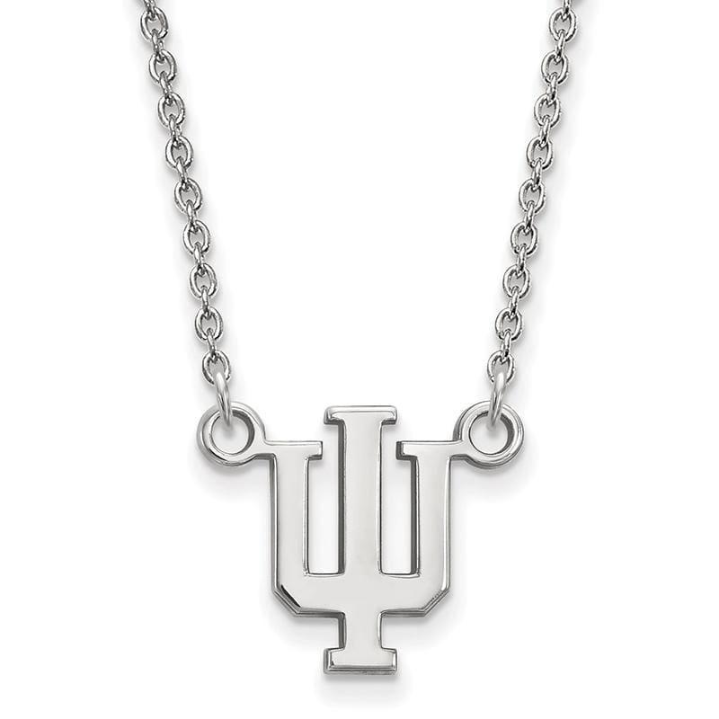 14kw LogoArt Indiana University Small Pendant w-Necklace - Seattle Gold Grillz