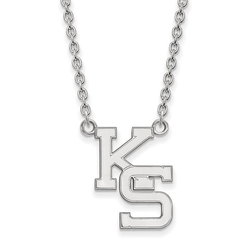 14kw LogoArt Kansas State University Large Pendant w-Necklace - Seattle Gold Grillz