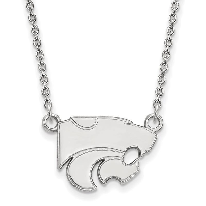 14kw LogoArt Kansas State University Small Pendant w-Necklace - Seattle Gold Grillz