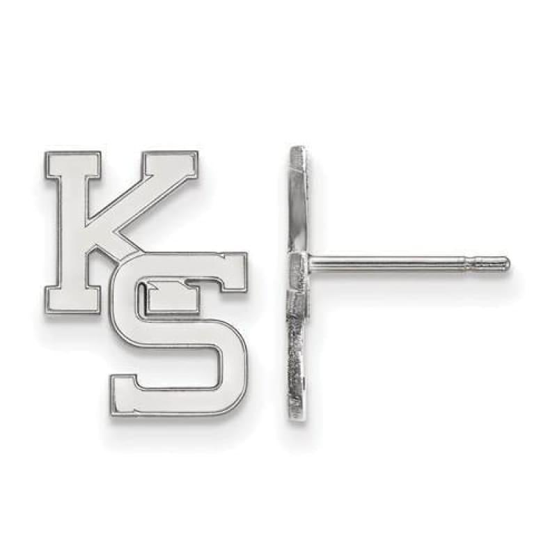 14kw LogoArt Kansas State University Small Post Earrings - Seattle Gold Grillz