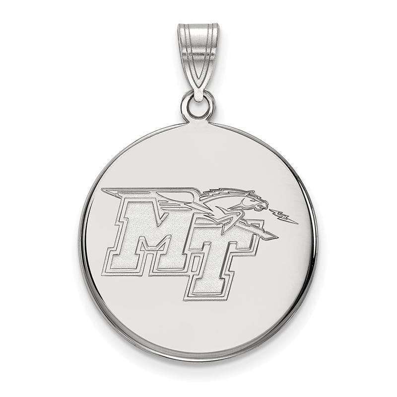 14kw LogoArt Middle Tennessee State University Large Disc Pendant - Seattle Gold Grillz