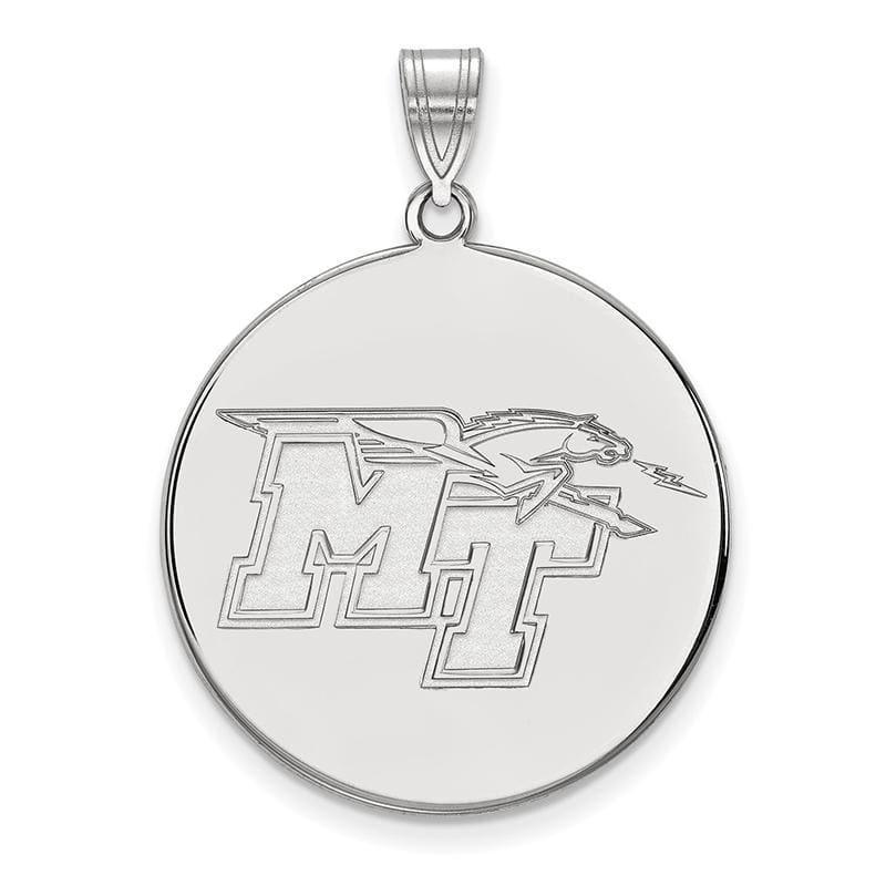 14kw LogoArt Middle Tennessee State University XL Disc Pendant - Seattle Gold Grillz
