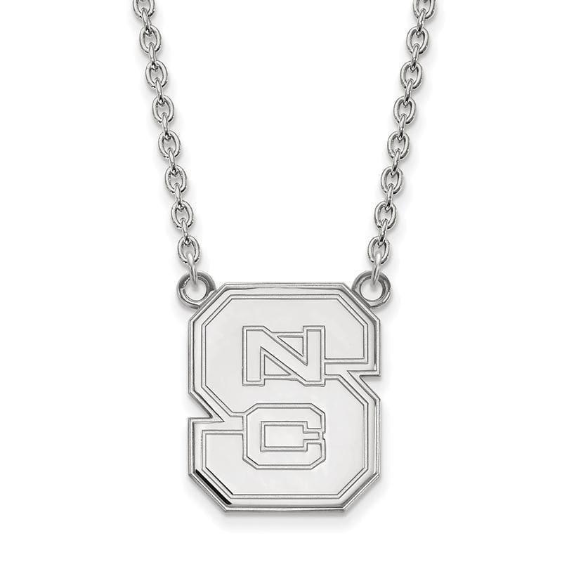 14kw LogoArt North Carolina State University Large Pendant w-Necklace - Seattle Gold Grillz