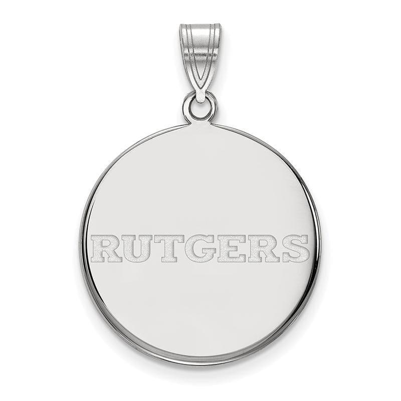 14kw LogoArt Rutgers Large Disc Pendant - Seattle Gold Grillz