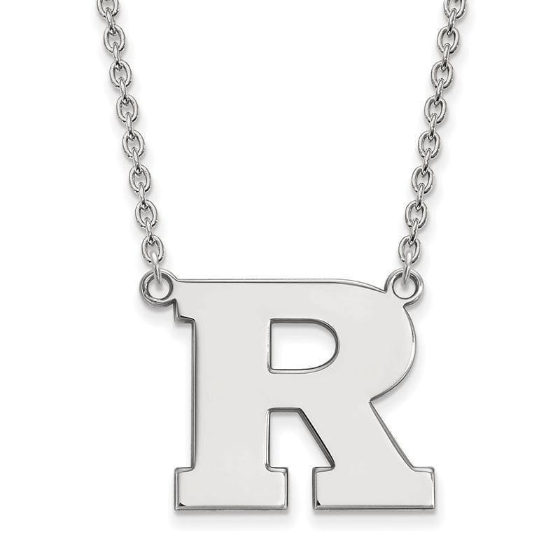 14kw LogoArt Rutgers Large Pendant w-Necklace - Seattle Gold Grillz