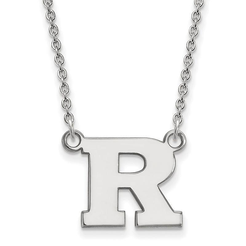 14kw LogoArt Rutgers Small Pendant w-Necklace - Seattle Gold Grillz
