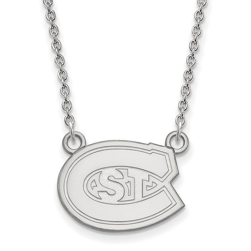 14kw LogoArt St. Cloud State Small Pendant w-Necklace - Seattle Gold Grillz