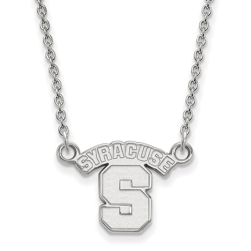 14kw LogoArt Syracuse University Small Pendant w-Necklace - Seattle Gold Grillz