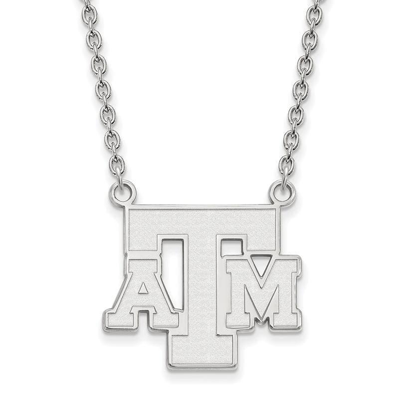14kw LogoArt Texas A&M University Large Pendant w-Necklace - Seattle Gold Grillz