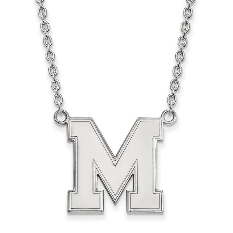 14kw LogoArt Univeristy of Memphis Large Pendant w-Necklace - Seattle Gold Grillz