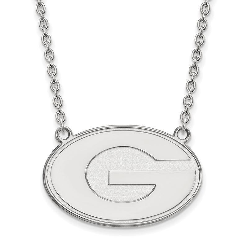 14kw LogoArt University of Georgia Large Pendant w-Necklace - Seattle Gold Grillz
