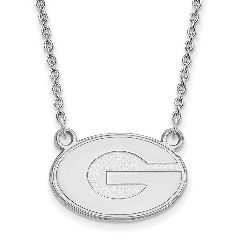 14kw LogoArt University of Georgia Small Pendant w-Necklace - Seattle Gold Grillz