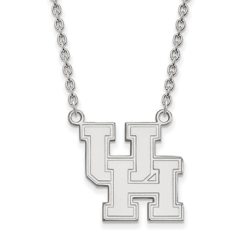 14kw LogoArt University of Houston Large Pendant w-Necklace - Seattle Gold Grillz