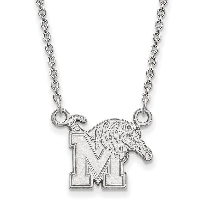14kw LogoArt University of Memphis Small Pendant w-Necklace - Seattle Gold Grillz