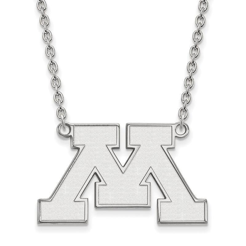 14kw LogoArt University of Minnesota Large Pendant w-Necklace - Seattle Gold Grillz