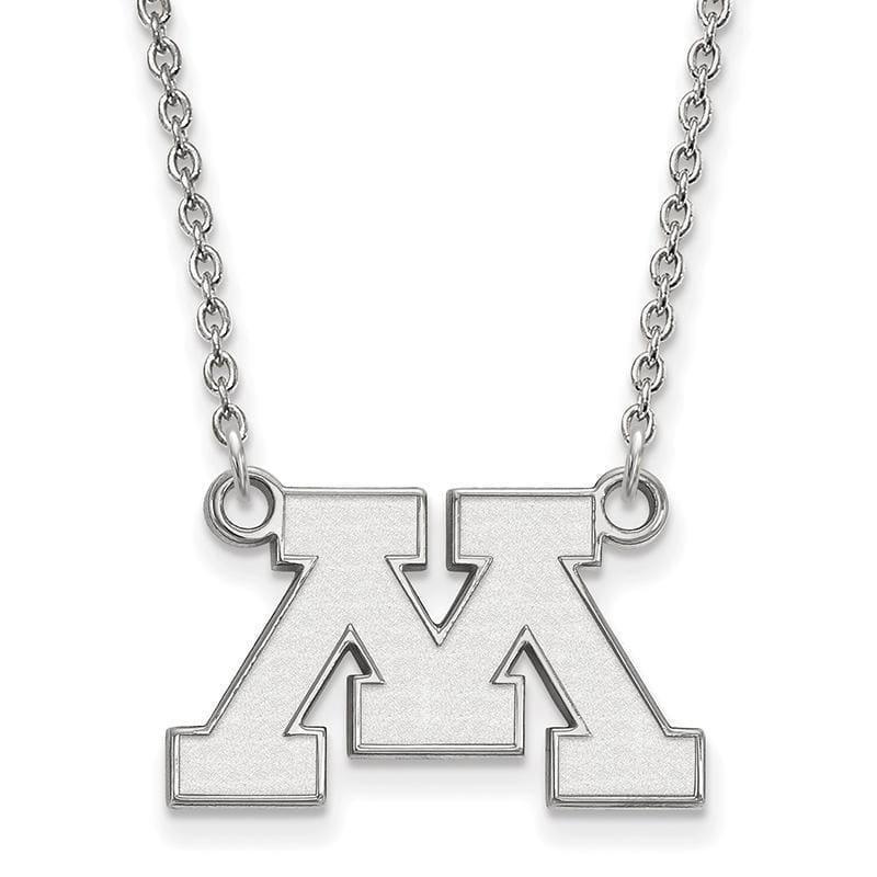 14kw LogoArt University of Minnesota Small Pendant w-Necklace - Seattle Gold Grillz