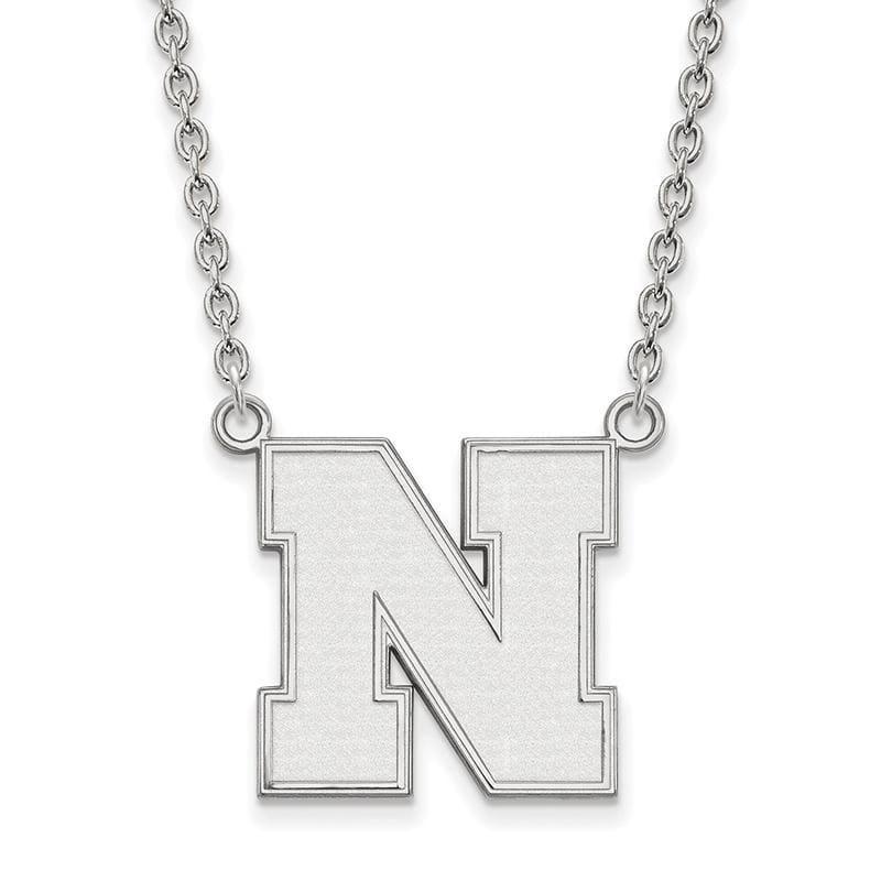 14kw LogoArt University of Nebraska Large Pendant w-Necklace - Seattle Gold Grillz