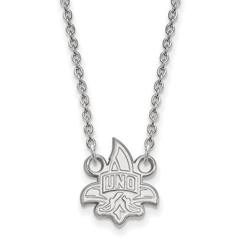 14kw LogoArt University of New Orleans Small Pendant w-Necklace - Seattle Gold Grillz