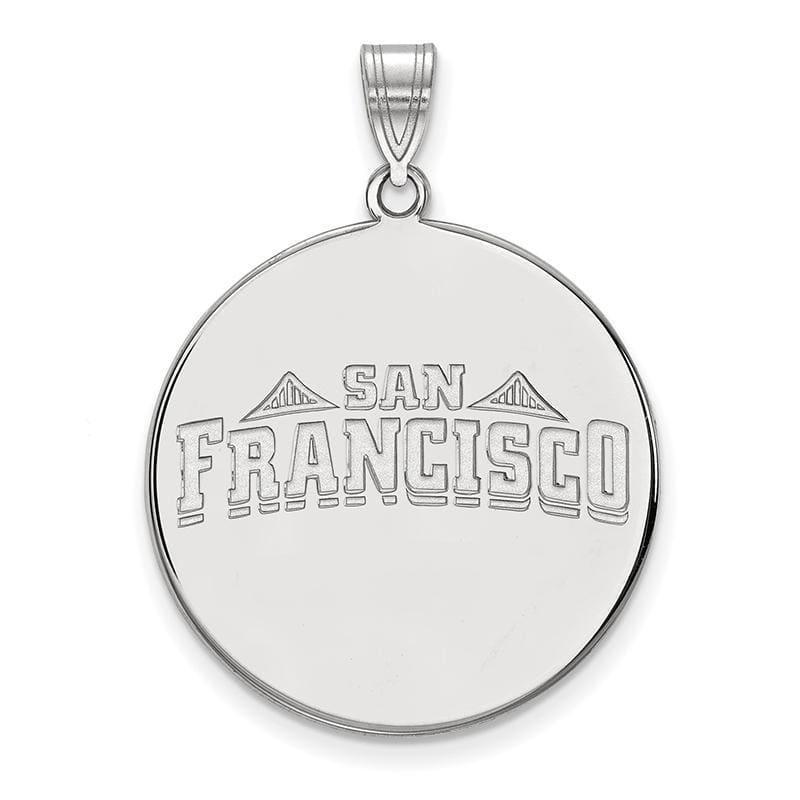 14kw LogoArt University of San Francisco XL Disc Pendant - Seattle Gold Grillz