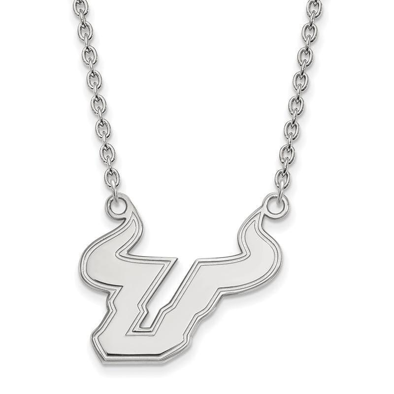 14kw LogoArt University of South Florida Large Pendant w-Necklace - Seattle Gold Grillz