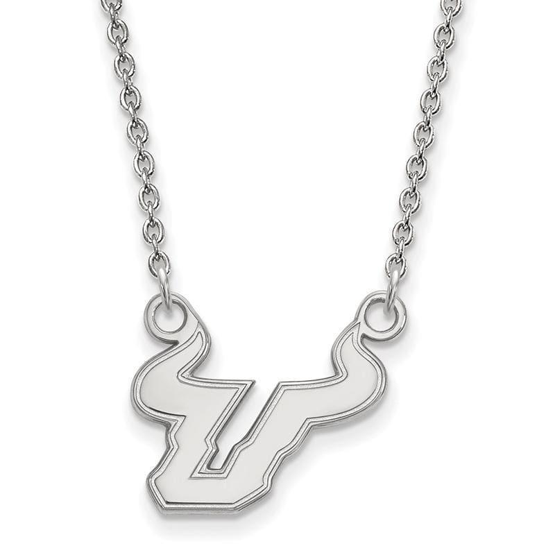 14kw LogoArt University of South Florida Small Pendant w-Necklace - Seattle Gold Grillz