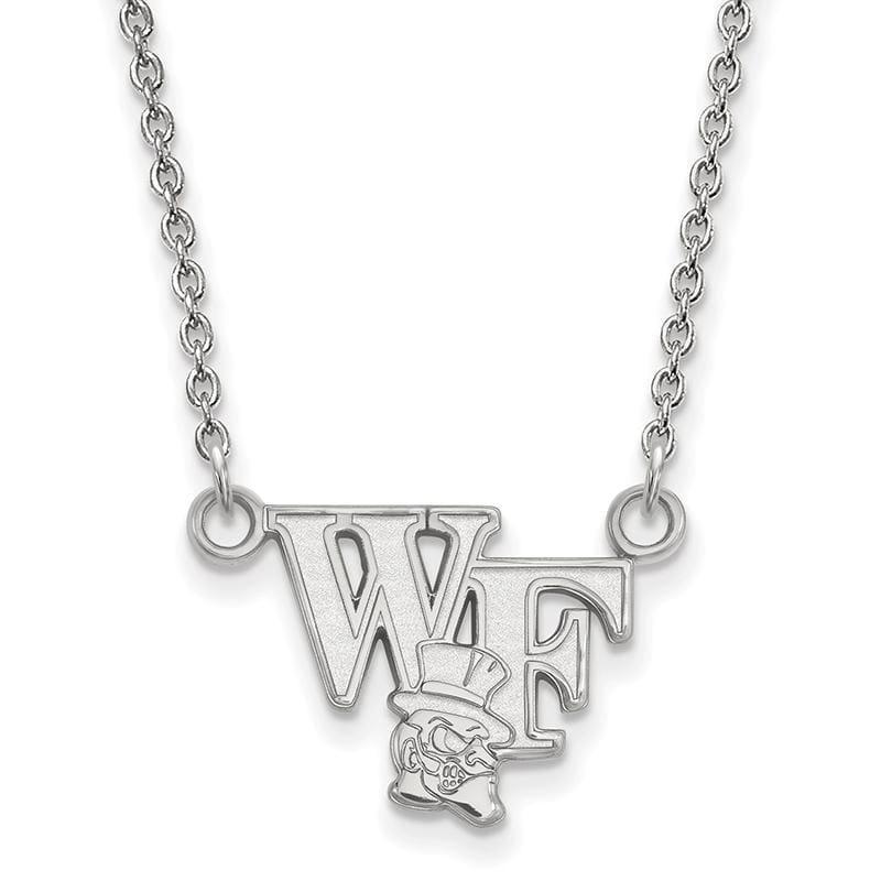 14kw LogoArt Wake Forest University Small Pendant w-Necklace - Seattle Gold Grillz