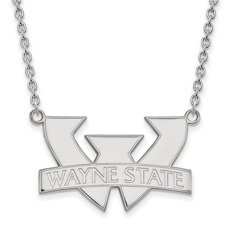 14kw LogoArt Wayne State University Large Pendant w-Necklace - Seattle Gold Grillz