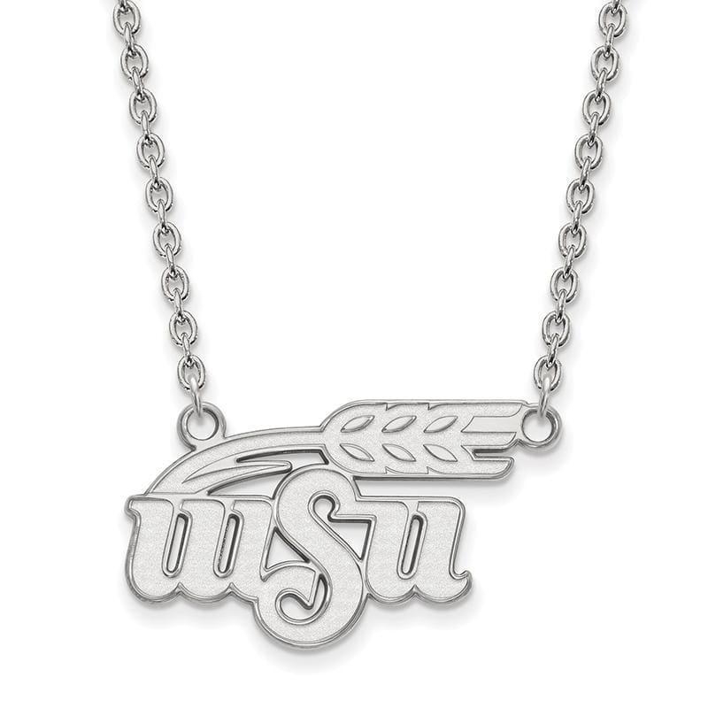 14kw LogoArt Wichita State University Large Pendant w-Necklace - Seattle Gold Grillz