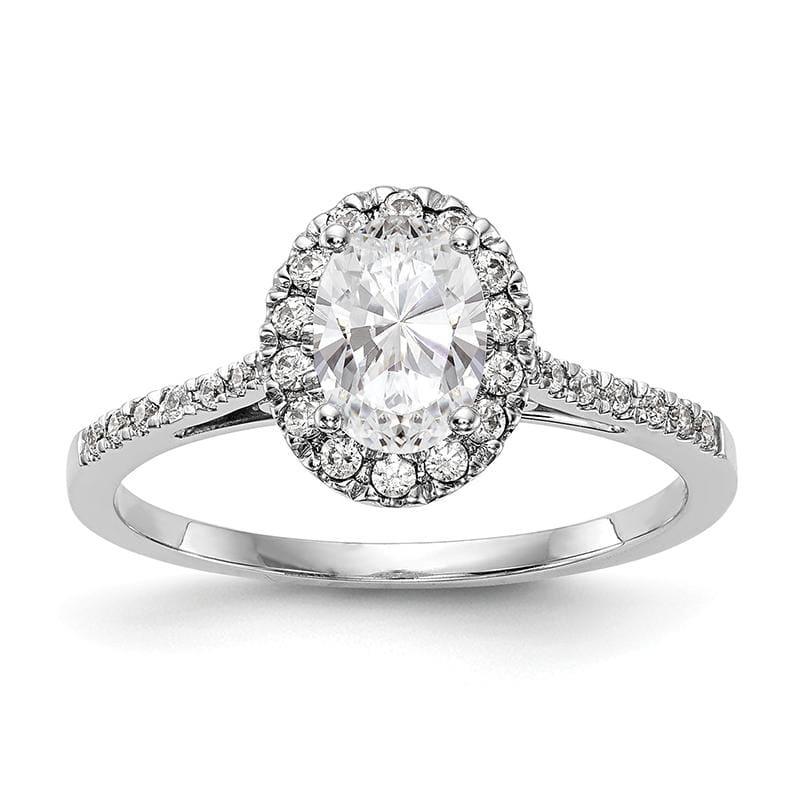 14kw Oval Halo Engagement Ring Mounting - Seattle Gold Grillz