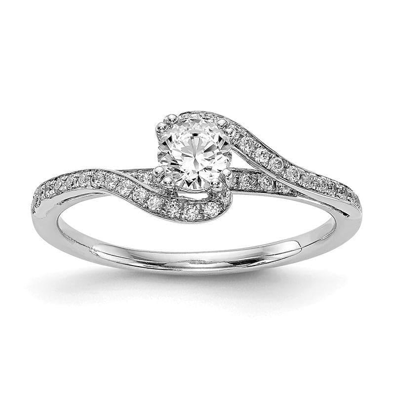 14kw Peg Set Diamond Semi-mount By-Pass Engagement Ring - Seattle Gold Grillz