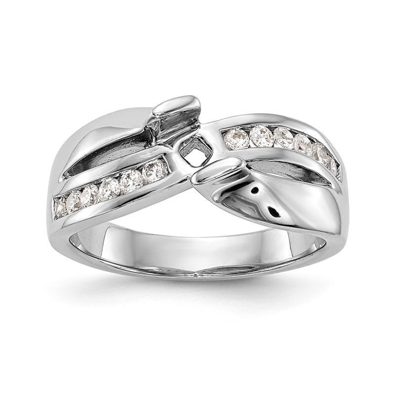 14kw Peg Set Diamond Semi-Mount Engagement Ring - Seattle Gold Grillz
