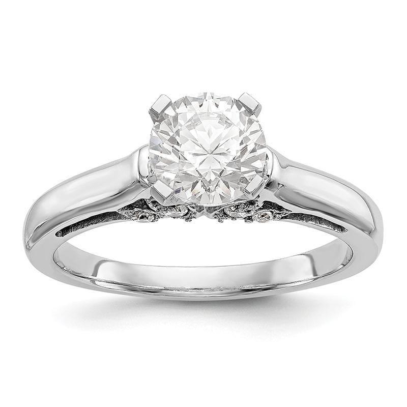 14kw Peg Set Solitaire Diamond Semi-mount Engagement Ring - Seattle Gold Grillz