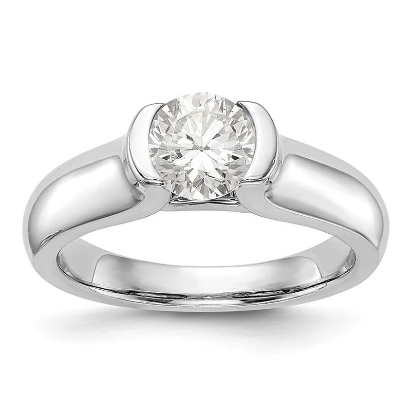 14kw Round Bezel Solitaire Engagement Ring Mounting - Seattle Gold Grillz
