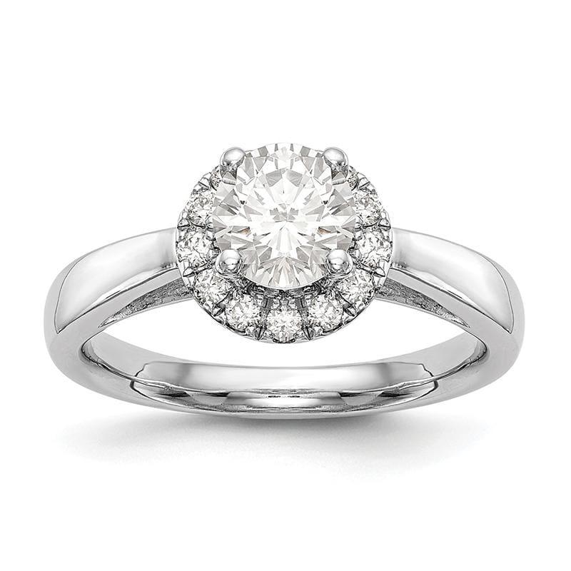 14kw Round Halo Engagement Diamond Semi-mount Ring - Seattle Gold Grillz