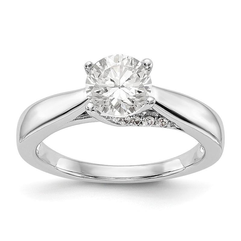 14kw Round Solitaire Diamond Semi-mount Engagement Ring - Seattle Gold Grillz