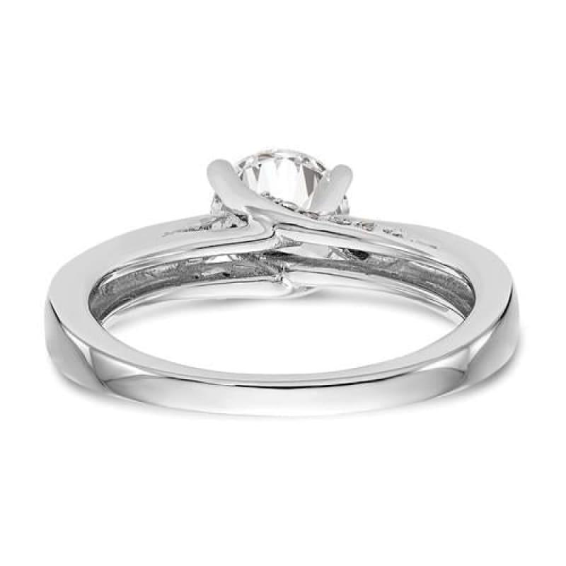 14kw Round Solitaire Diamond Semi-mount Engagement Ring - Seattle Gold Grillz