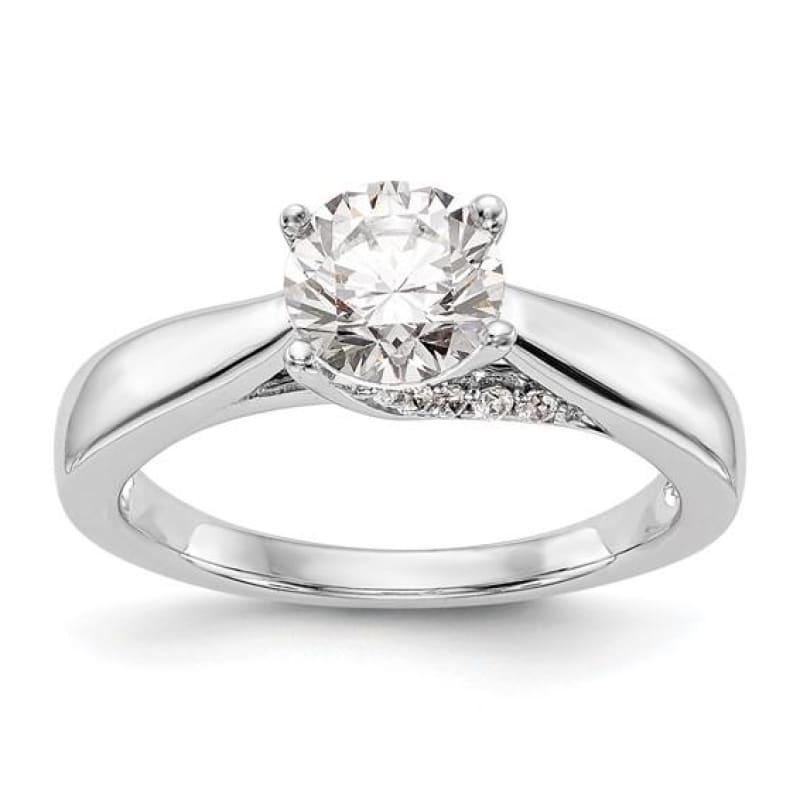 14kw Round Solitaire Diamond Semi-mount Engagement Ring - Seattle Gold Grillz
