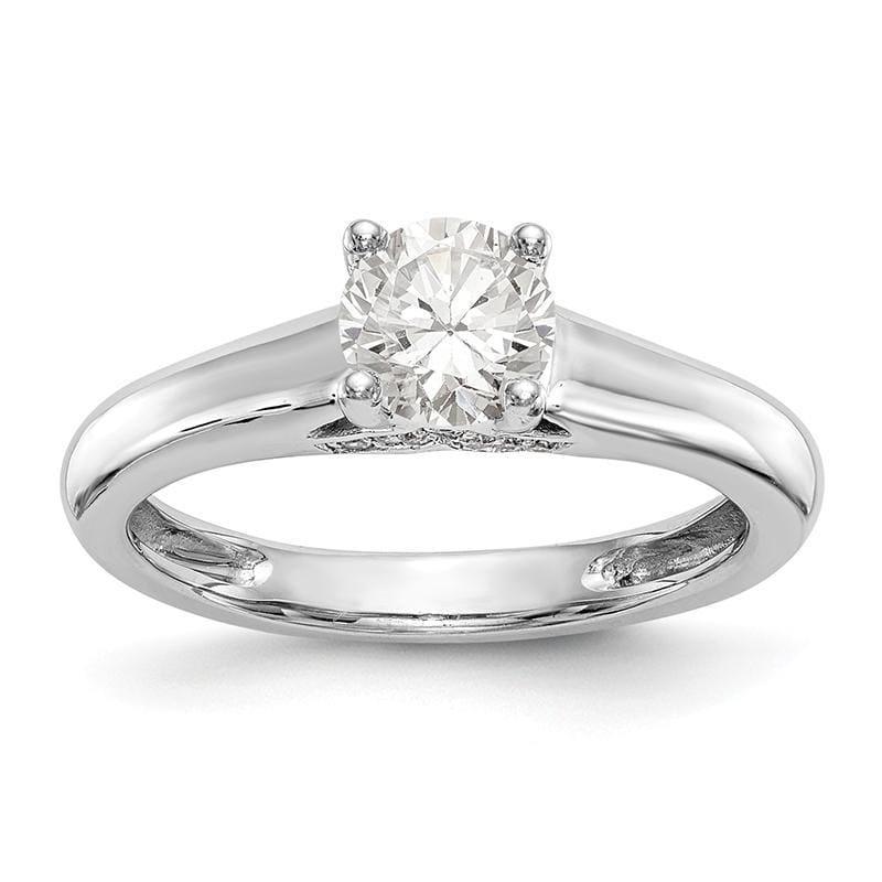 14kw Round Solitaire Engagement Ring Mounting - Seattle Gold Grillz