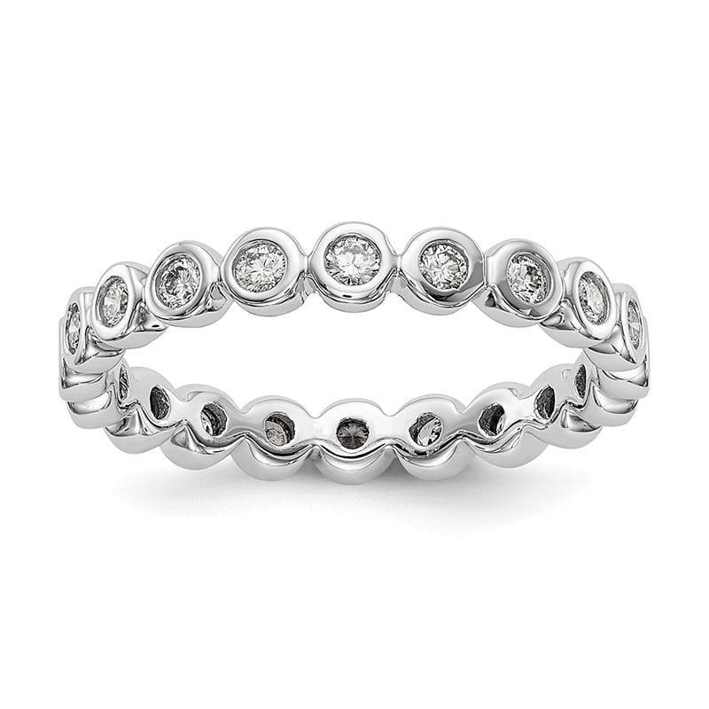 14KW SI2-I1( H-I) 20 Round =1-2CT Bezel Set Eternity Band - Seattle Gold Grillz