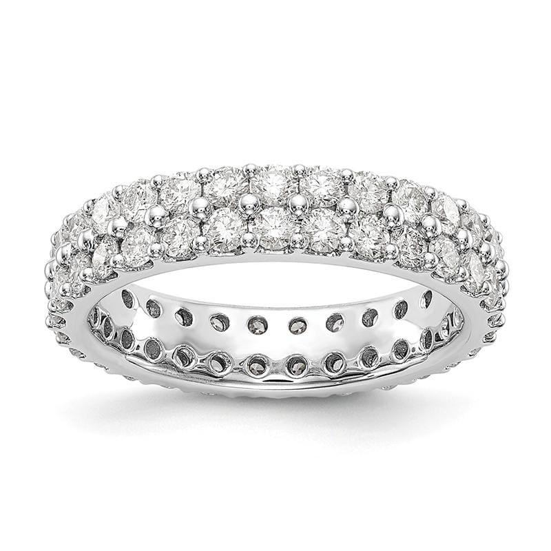 14KW SI2-I1( H-I) Round 2CT Double Row Eternity Band - Seattle Gold Grillz