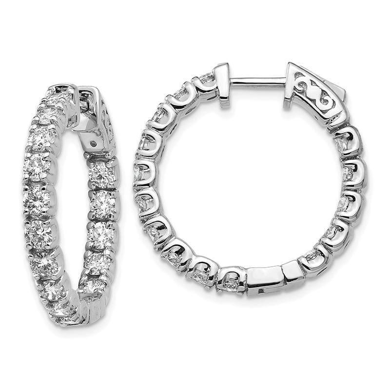 14kw True Origin Lab Grown VS-SI, D E F, Diamond Hoop with Safety Clasp - Seattle Gold Grillz