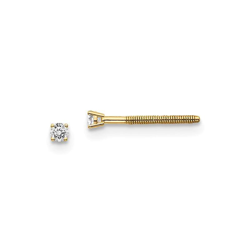14ky .05ct. SI3 G-I Diamond Stud Thread on-off Post Earrings - Seattle Gold Grillz