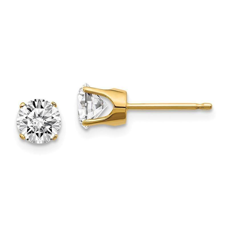 14ky 1.00ct. I2 K-L Diamond Stud Push-on Post Earrings - Seattle Gold Grillz