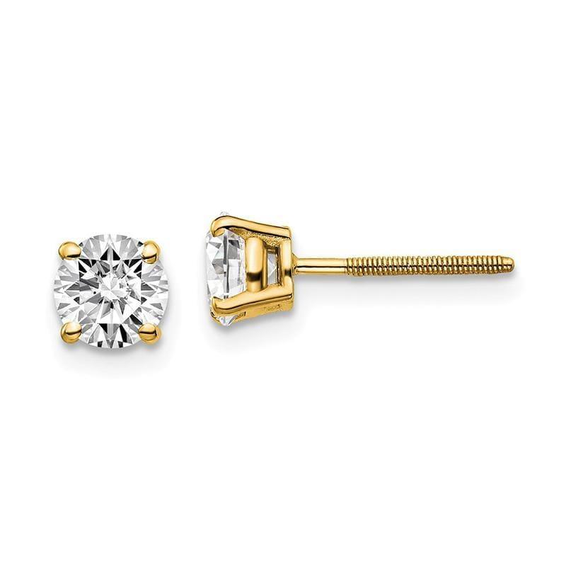 14ky 1.00ct. SI3 G-I Diamond Stud Thread on-off Post Earrings - Seattle Gold Grillz