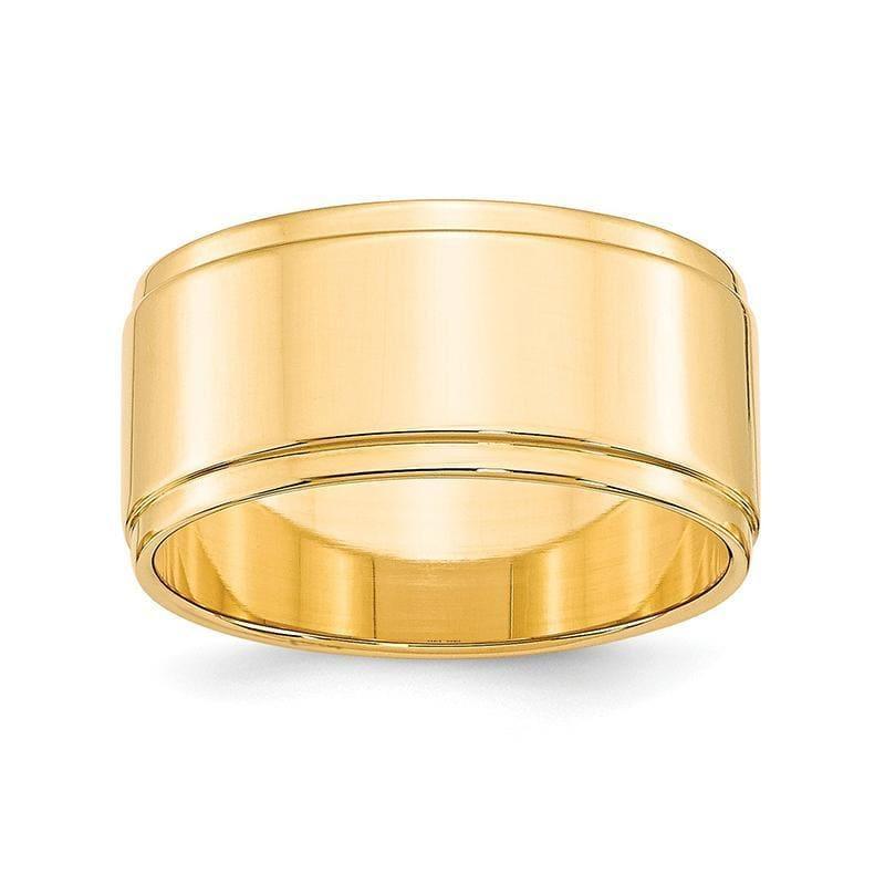 14KY 10mm Flat with Step Edge Band - Seattle Gold Grillz