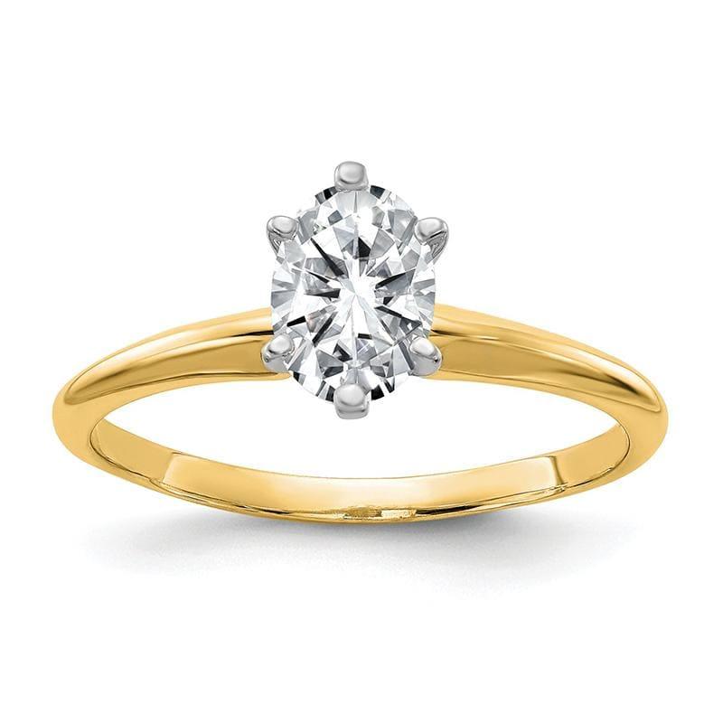 14ky 2.0ct. 9x7mm Oval Moissanite Solitaire Ring - Seattle Gold Grillz