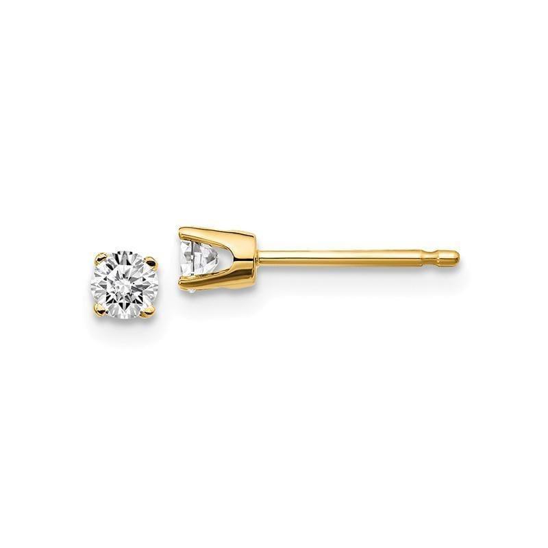 14ky .20ct. I2 K-L Diamond Stud Push-on Post Earrings - Seattle Gold Grillz