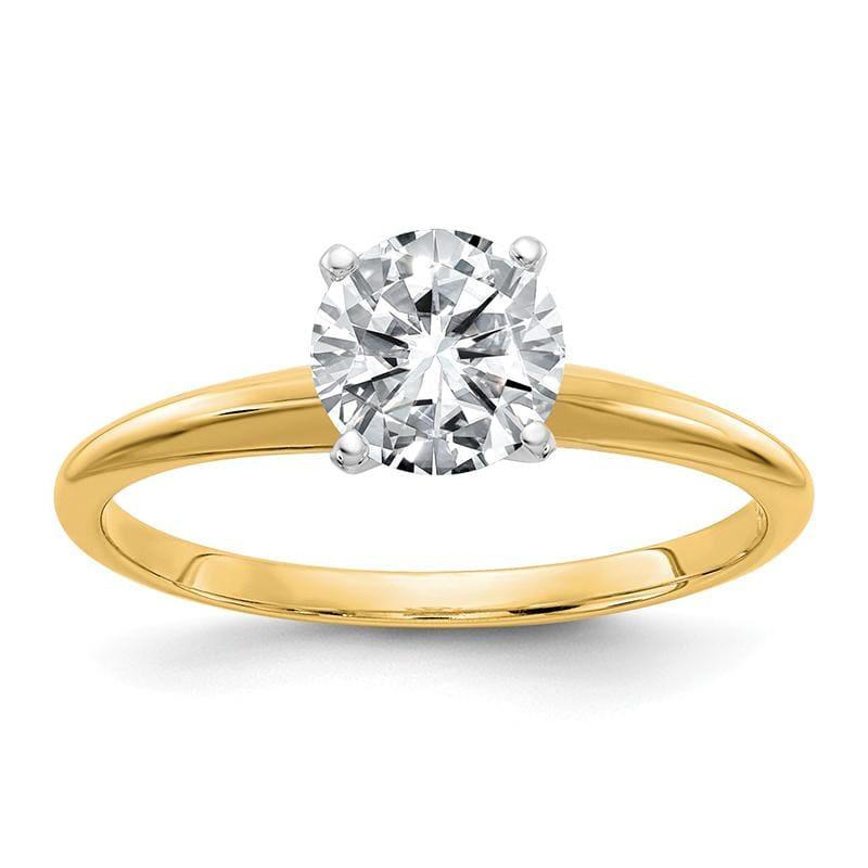 14ky 3.00ct. 9.5mm Round Moissanite Solitaire Ring - Seattle Gold Grillz