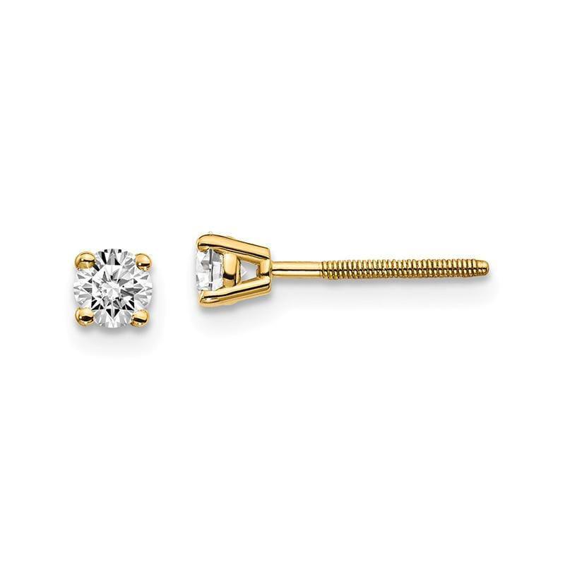 14ky .30ct. SI3 G-I Diamond Stud Thread on-off Post Earrings - Seattle Gold Grillz